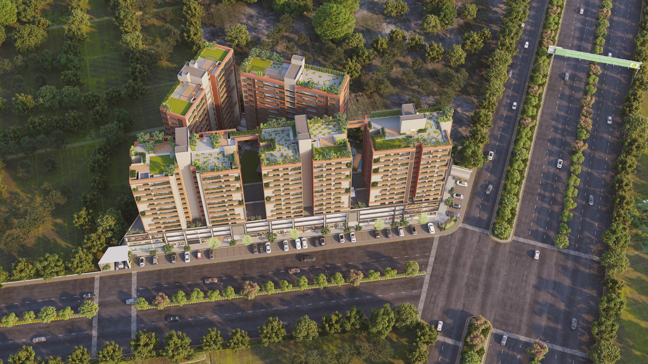 Aerial view of an Origin development